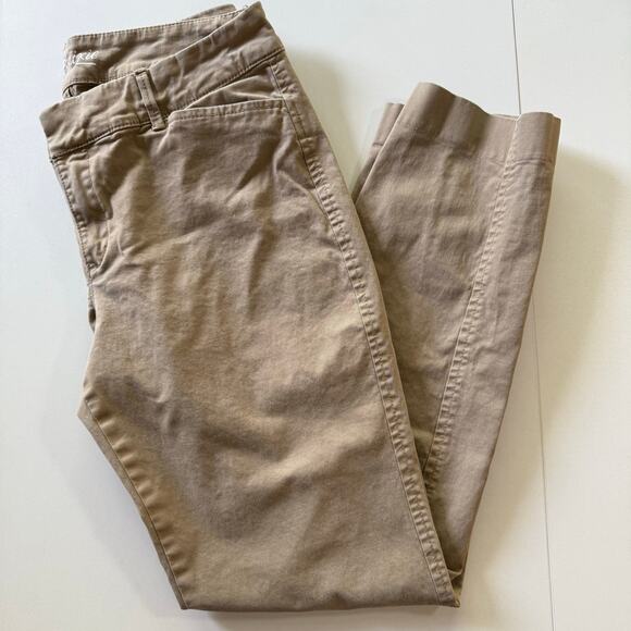 Old Navy Pants - Old Navy Pixie Pants Khaki Ankle Slim Trousers Size 4R
